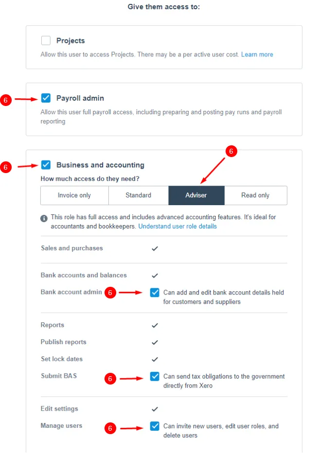 Xero advisor access
