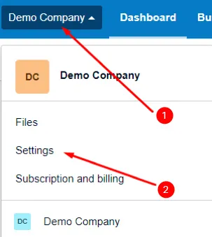 Xero organisation name